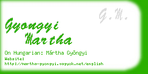 gyongyi martha business card